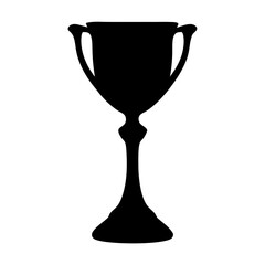 Elegant Silhouette of a Shiny Trophy Cup Symbolizing Victory and Success