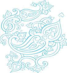 Beautiful flower art and mandala vector design