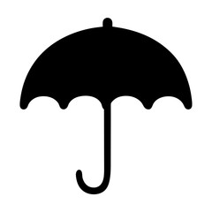 A sleek and minimalist black umbrella, symbolizing protection and preparedness for rain