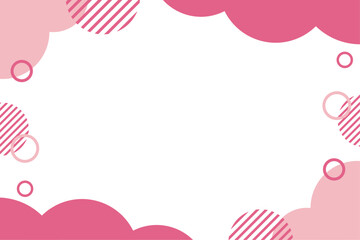 モコモコデザインのかわいいフレーム　ピンク