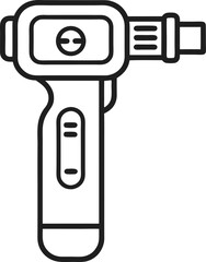 ophthalmoscope device outline vector illustration on white background 