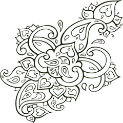 Beautiful flower art and mandala vector design