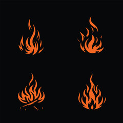 Vector Fire Flame Collection