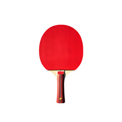 Red Ping Pong Paddle Table Tennis Equipment Images isolated on transparent background