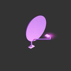 Satellite antenna icon logo  flat vector design