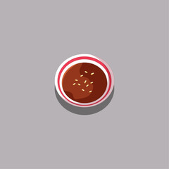 Sauce icon logo  flat vector design