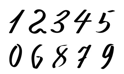 Set of doodle digital icon black isolated on white. Math sign symbol, freehand line drawing. Sketch vector illustration