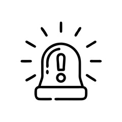 emergency alert button on transparent background for web and graphic design