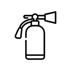 fire extinguisher on transparent background for web and graphic design