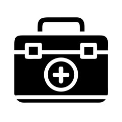 Obraz premium first aid kit silhouette on transparent background for web and graphic design