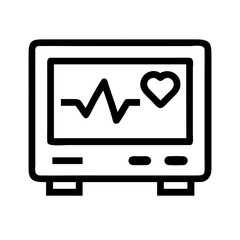 heart monitor vital signs on transparent background for web and graphic design