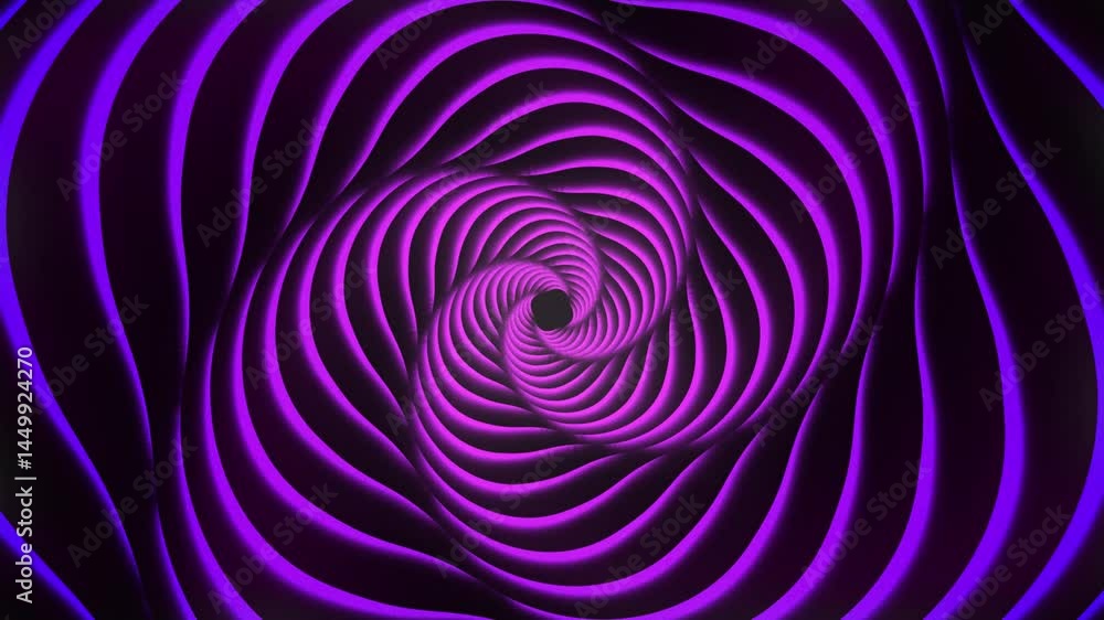 Aufkleber abstract animation in which wavy purple lines create the effect of a swirling spiral or tunnel. a hy