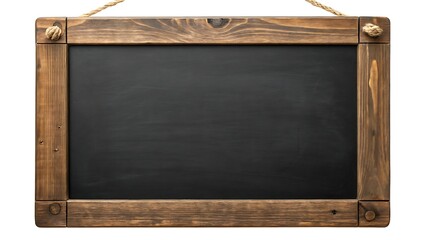 empty blackboard with a vintage wooden frame, perfect for educational or creative use.