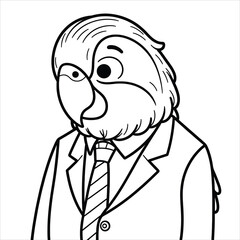 Obraz premium Dapper parrot attends a business meeting