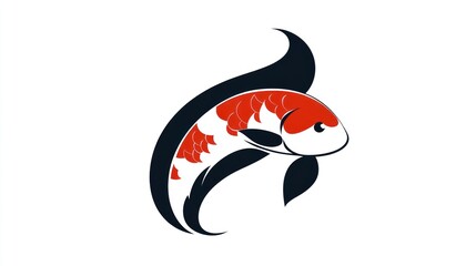 Ornamental Koi Fish Graphic Design