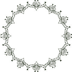 Beautiful flower art and mandala vector design