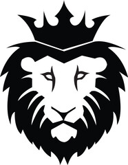 Solid Black Lion Vector Silhouette Illustration for Logo and Design