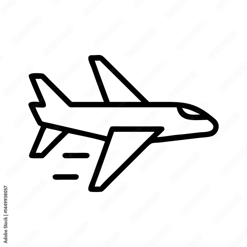 Poster jet on transparent background for web and graphic design