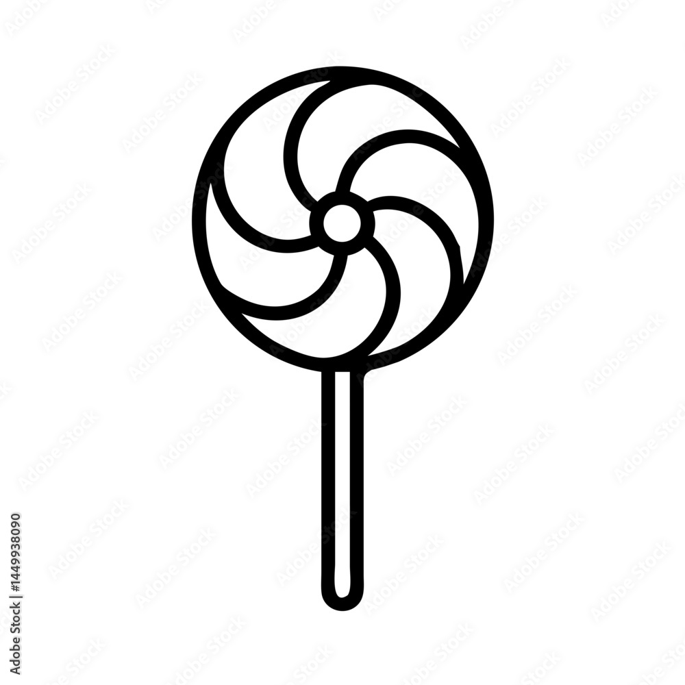 Poster lollipop on transparent background for web and graphic design