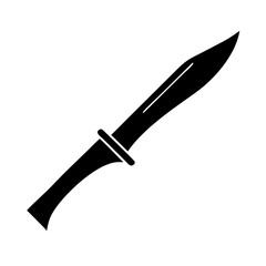 knife silhouette on transparent background for web and graphic design