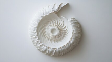 Obraz premium white spiral ceramic sculpture wall art