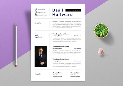 Clean Resume Template Layout