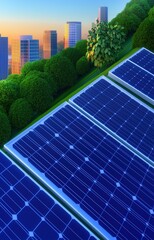 Fototapeta premium solar panels on the roof