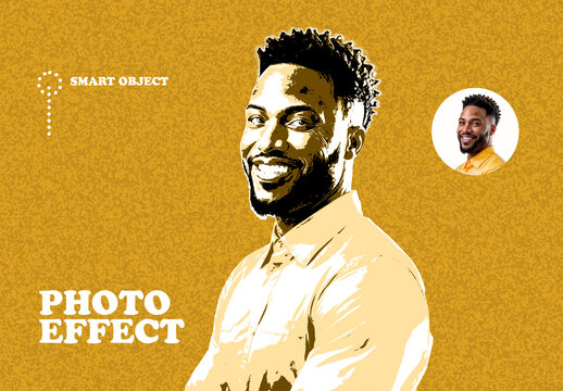 Vintage Pop Art Photo Effect Template