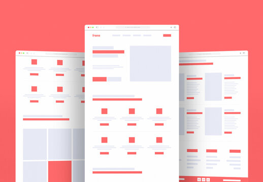 Corporate Landing Page Wireframe Design Template