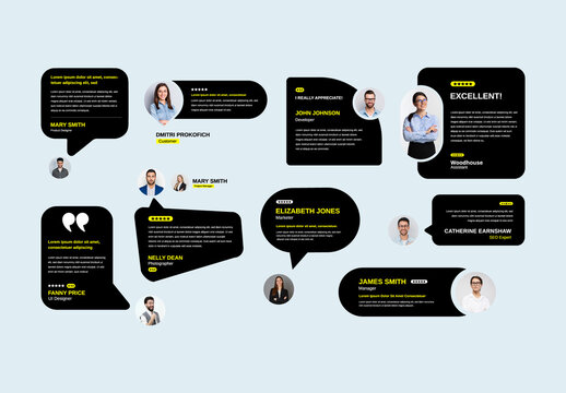 Testimonials Review and Quotes Layout