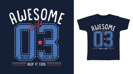 Awesome 03 typography hand drawn vector, ready for print on t shirt and other uses
