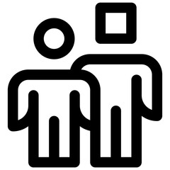 Fototapeta premium Stepparent. Editable stroke vector icon.