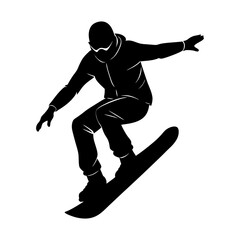 Snowboarder Silhouette vector illustration