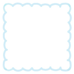 水彩風かわいい四角いフレーム　枠