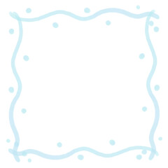 水彩風かわいい四角いフレーム　枠