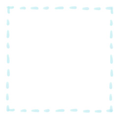 水彩風かわいい四角いフレーム　枠