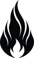 fire flame icon on white background.eps