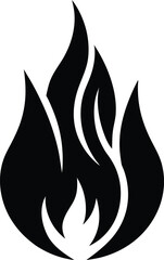 fire flame icon on white background