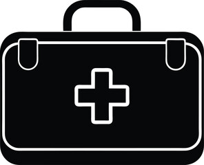 Obraz premium first aid kit icon on white background 