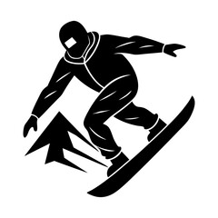 Snowboard Silhouette vector illustration