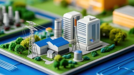 Miniature Smart City Model with Green Energy and Modern Architecture