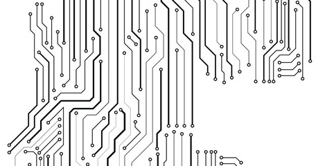 Technology black circuit diagram concept stock illustration