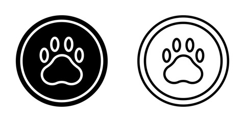 Paw icon on white background