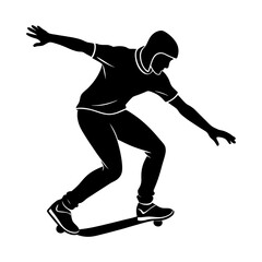 Fototapeta premium Skater Silhouette vector illustration