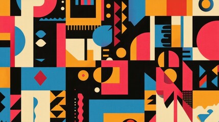 abstract geometric colorful pattern design