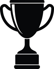 gold trophy icon on white background.eps