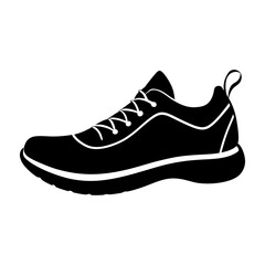 Running Shoe Silhouette vector illustration