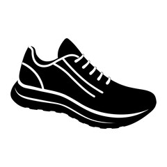 Running Shoe Silhouette vector illustration