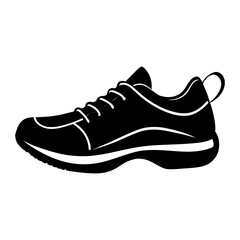 Running Shoe Silhouette vector illustration