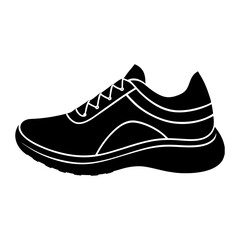 Running Shoe Silhouette vector illustration